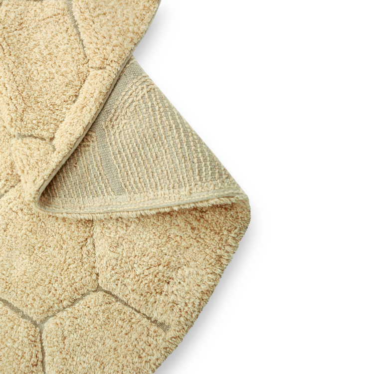 Lorena Canals. Χαλί δωματίου στρόγγυλο Round Honeycomb Golden 140 εκ.
