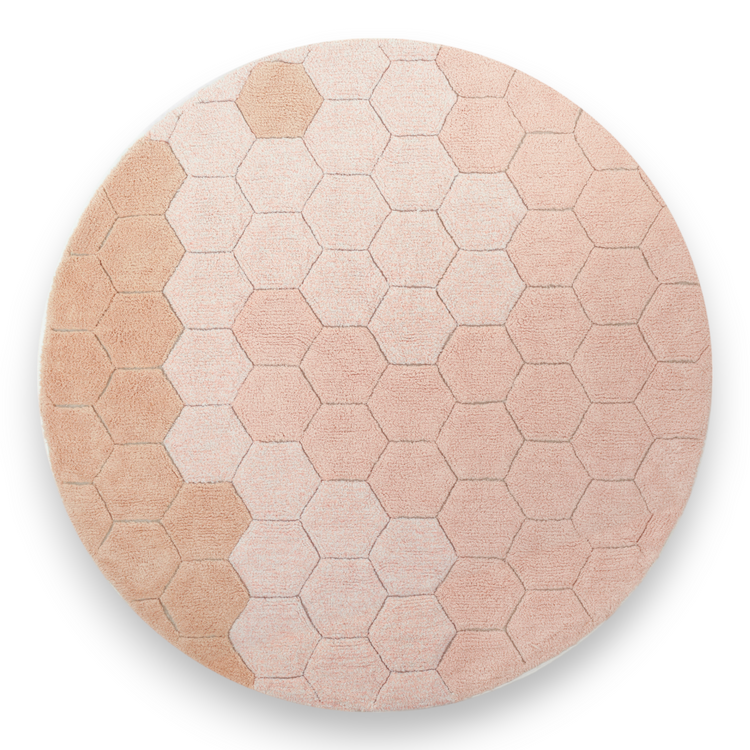 Lorena Canals. Χαλί δωματίου στρόγγυλο Round Honeycomb Rose 140 εκ.