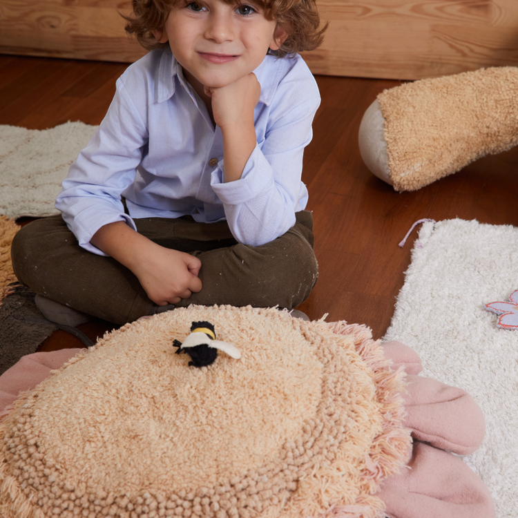 Lorena Canals. Μαξιλάρι δαπέδου Pink Daisy