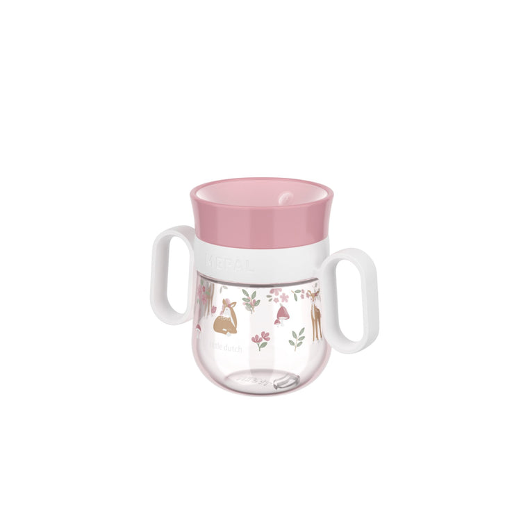 LITTLE DUTCH. Εκπαιδευτικό ποτηράκι περιμετρικό με χειρολαβές Mio 200 ml - Fairy Garden