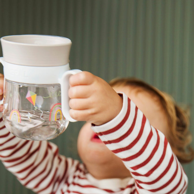 LITTLE DUTCH. Εκπαιδευτικό ποτηράκι περιμετρικό με χειρολαβές Mio 200 ml - Fairy Garden