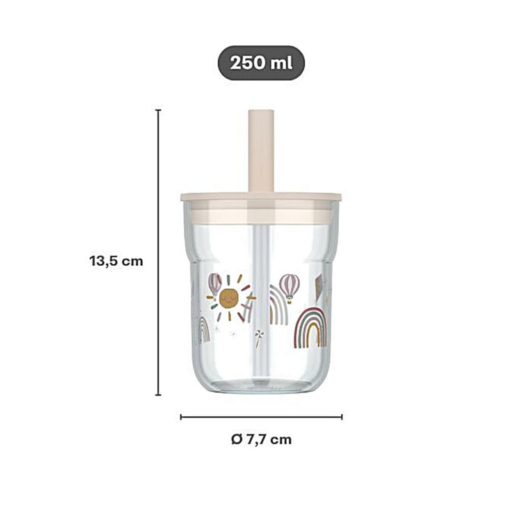 LITTLE DUTCH. Παιδικό ποτήρι με καλαμάκι Mio 250 ml - Forest Friends