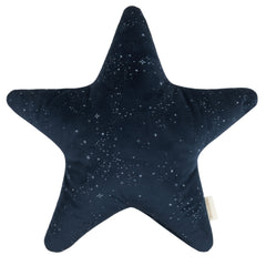 VELVET. Μαξιλάρι αστέρι Night Blue Silver Milky Way