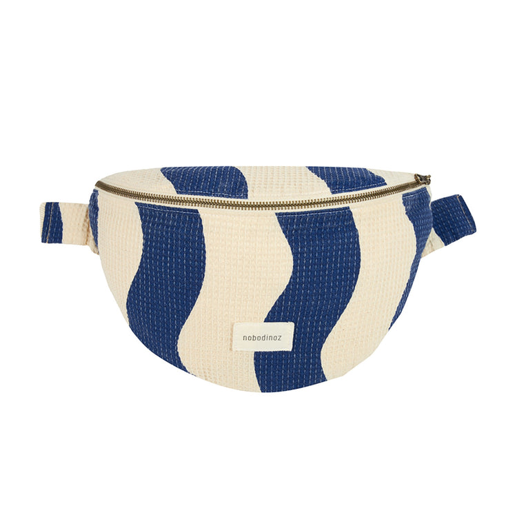 PORTOFINO. Τσαντάκι-μπανάνα Blue Waves Waffle