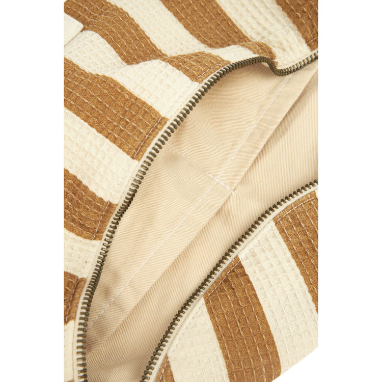 PORTOFINO. Τσαντάκι-μπανάνα Honey Stripes Waffle