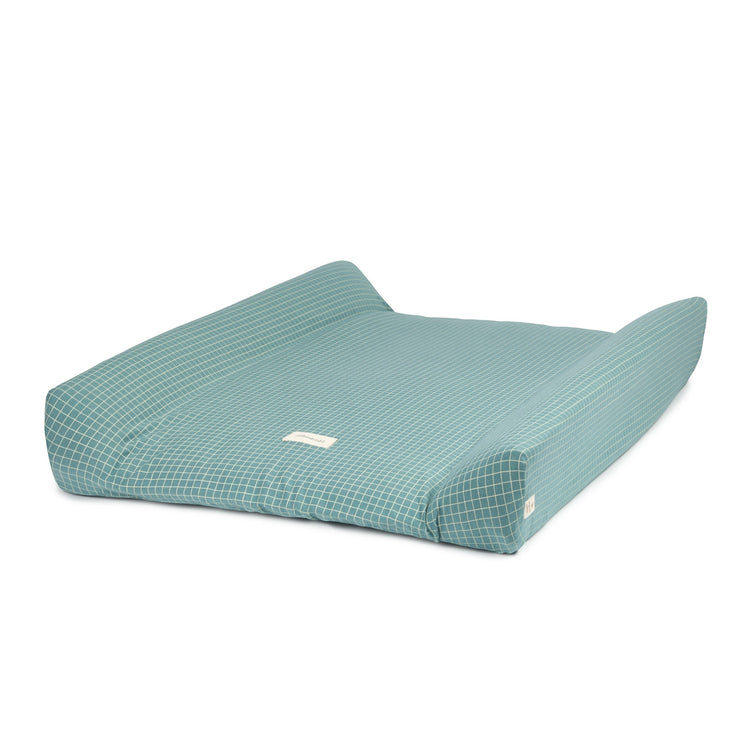 STORIES. Κάλυμμα αλλαξιέρας Limited Edition Teal Cream Grid 50x70