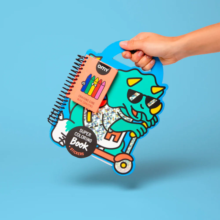 OMY. Βιβλιαράκι ζωγραφικής με αυτοκόλλητα Δεινόσαυρος