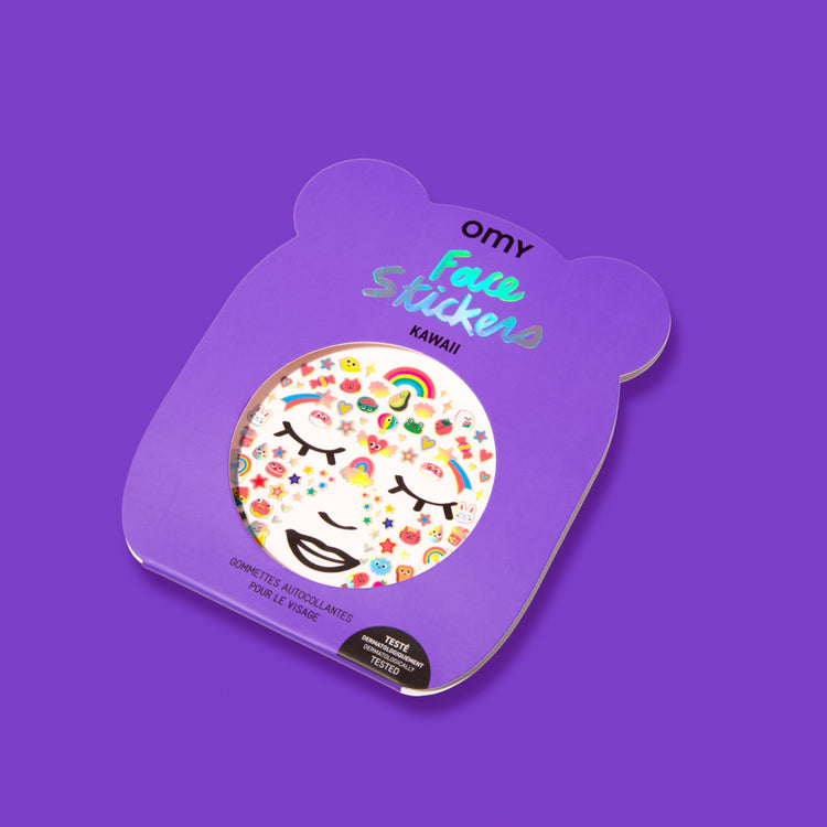 OMY. Σετ αυτοκόλλητα προσώπου Kawai