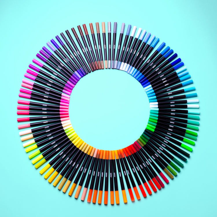 OMY. Σετ 100 μαρκαδόρων με διπλή όψη