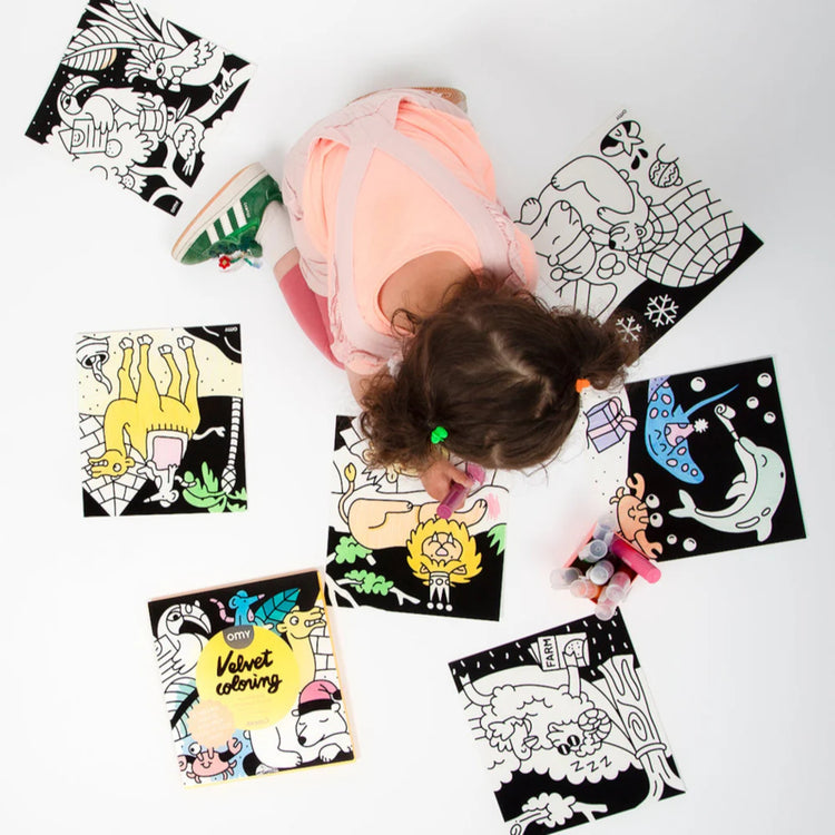 OMY. Σετ ζωγραφικής με βελούδινο πλαίσιο Ζωάκια