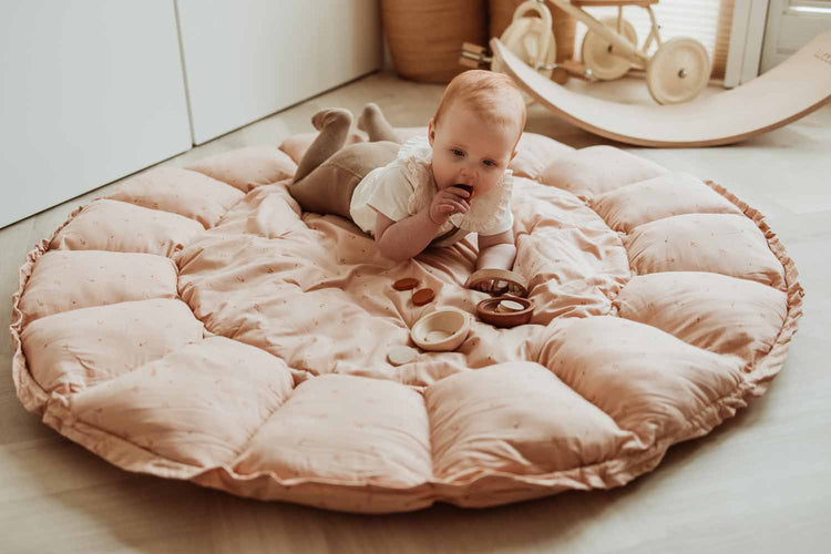 PLAY&GO. Στρώμα παιχνιδιού μαλακό - βρεφική φωλιά - τσάντα 3 σε 1. Flowers