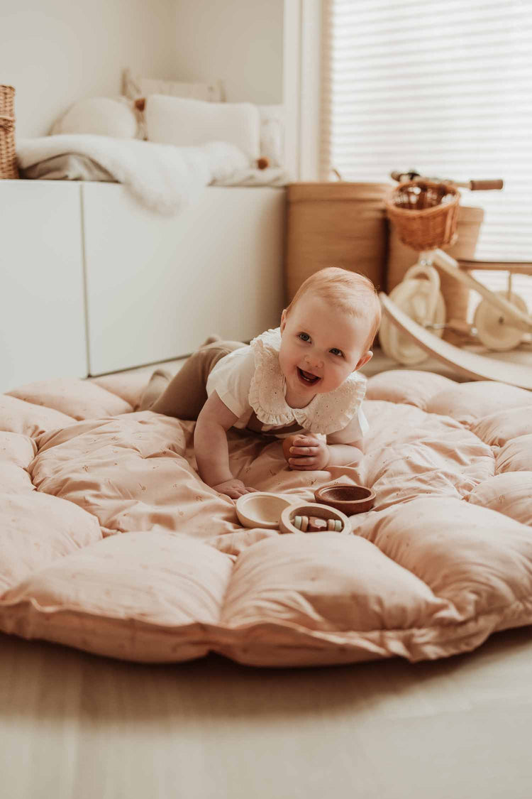 PLAY&GO. Στρώμα παιχνιδιού μαλακό - βρεφική φωλιά - τσάντα 3 σε 1. Flowers