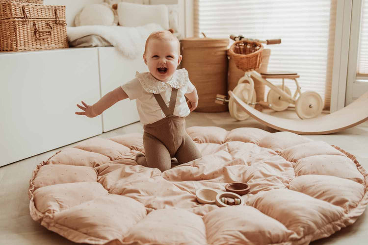 PLAY&GO. Στρώμα παιχνιδιού μαλακό - βρεφική φωλιά - τσάντα 3 σε 1. Flowers