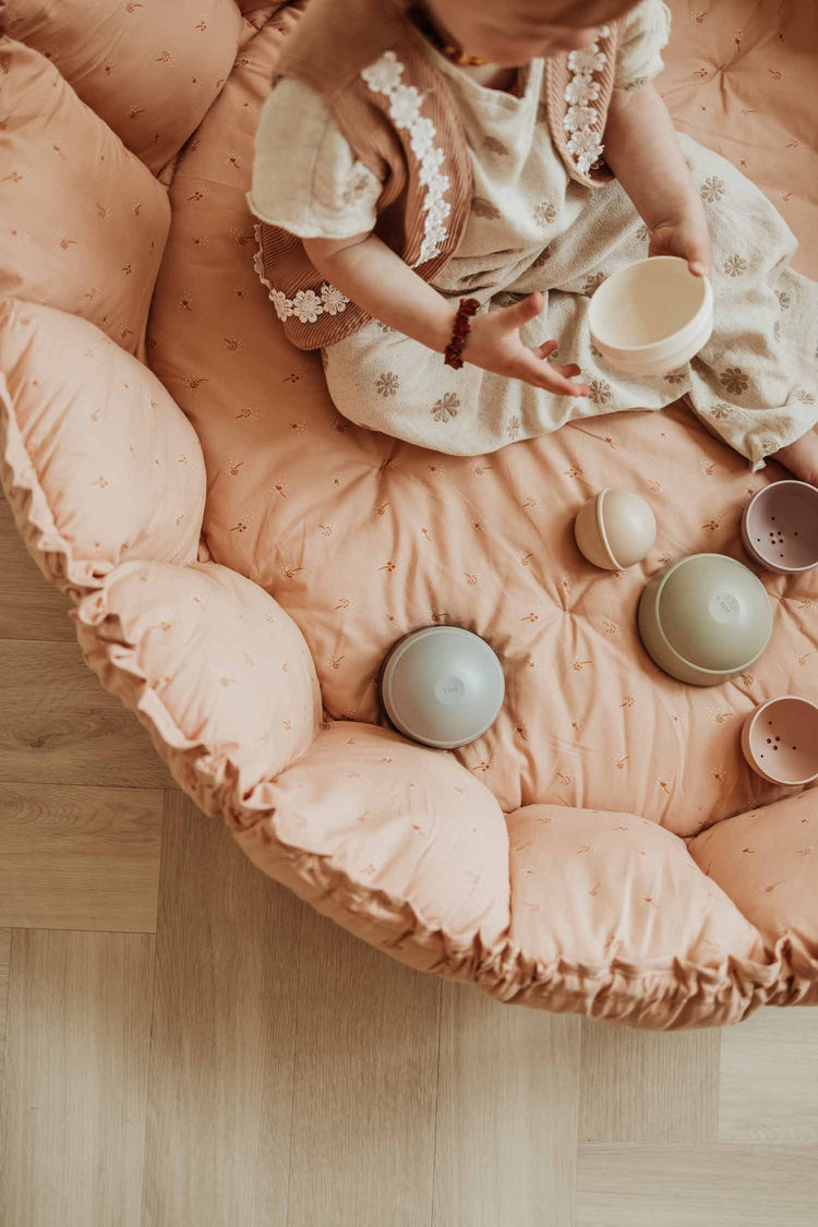 PLAY&GO. Στρώμα παιχνιδιού μαλακό - βρεφική φωλιά - τσάντα 3 σε 1. Flowers