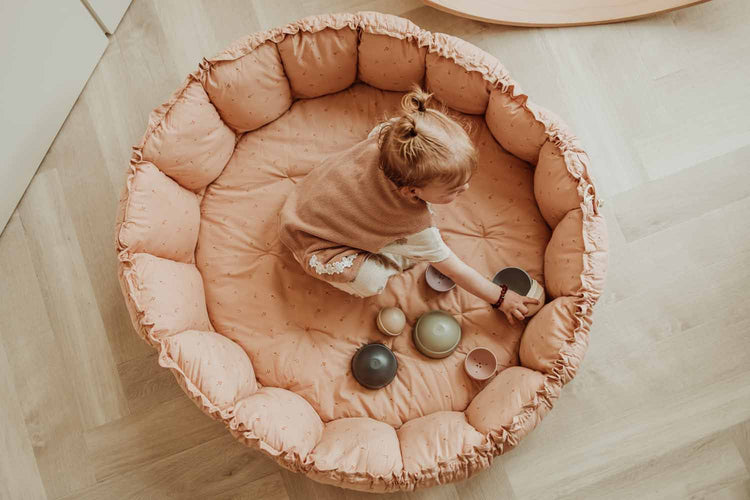 PLAY&GO. Στρώμα παιχνιδιού μαλακό - βρεφική φωλιά - τσάντα 3 σε 1. Flowers