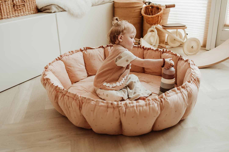 PLAY&GO. Στρώμα παιχνιδιού μαλακό - βρεφική φωλιά - τσάντα 3 σε 1. Flowers