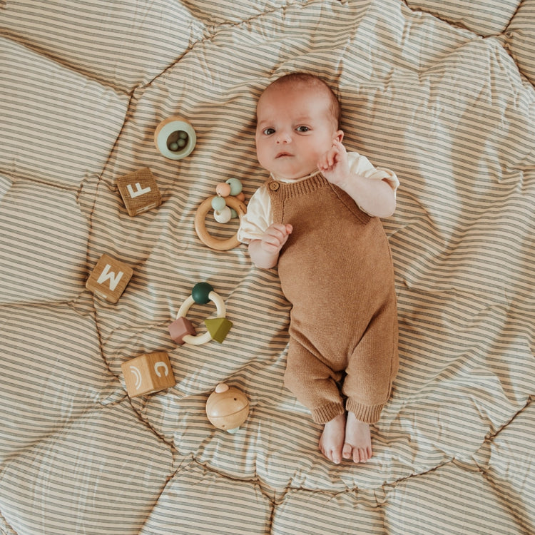 PLAY&GO. Στρώμα παιχνιδιού μαλακό - βρεφική φωλιά - τσάντα 3 σε 1. Bloom Stripes Blue