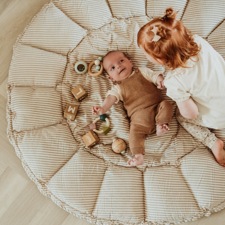 PLAY&GO. Στρώμα παιχνιδιού μαλακό - βρεφική φωλιά - τσάντα 3 σε 1. Bloom Stripes Blue