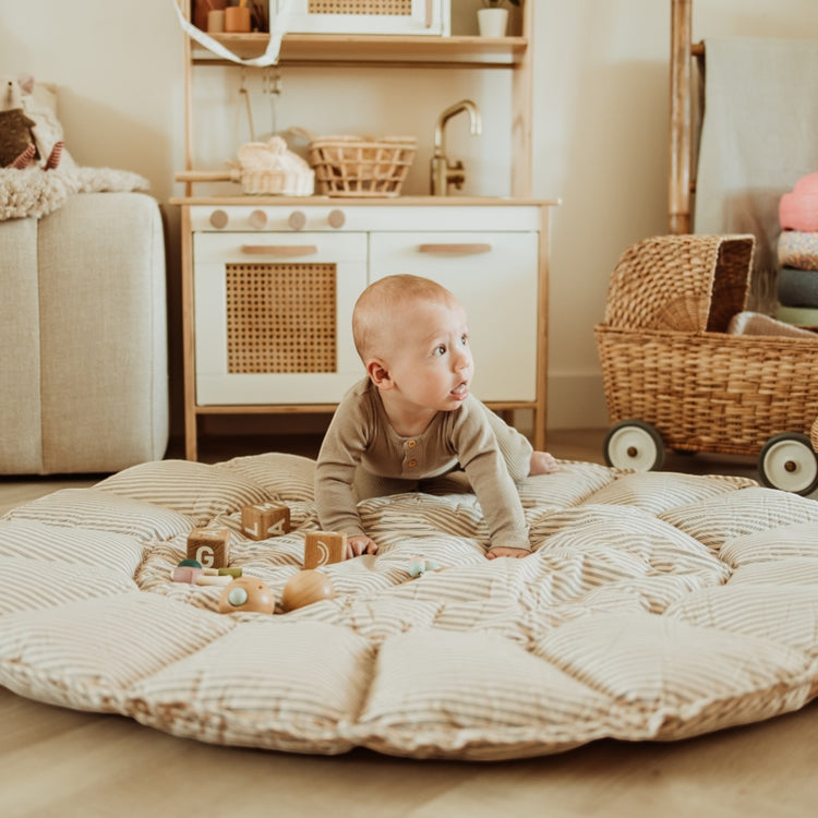 PLAY&GO. Στρώμα παιχνιδιού μαλακό - βρεφική φωλιά - τσάντα 3 σε 1. Bloom Stripes Blue