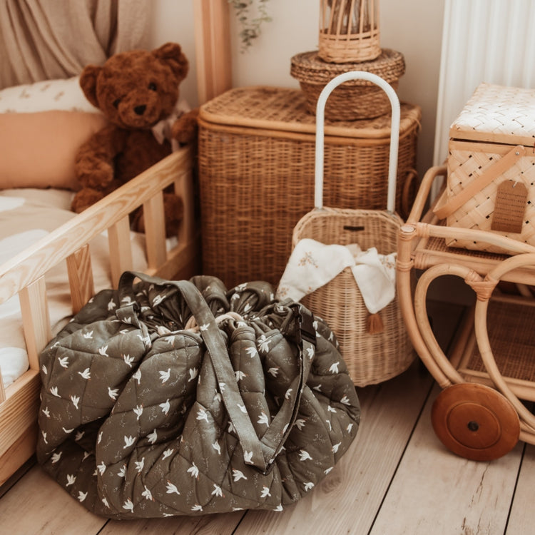 PLAY&GO. Βρεφικό στρώμα παιχνιδιού από οργανικό βαμβάκι 3 σε 1. Birds