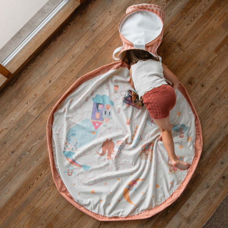 PLAY&GO. Soo χαλάκι παιχνιδιού με καλάθι αποθήκευσης. Πριγκίπισσες