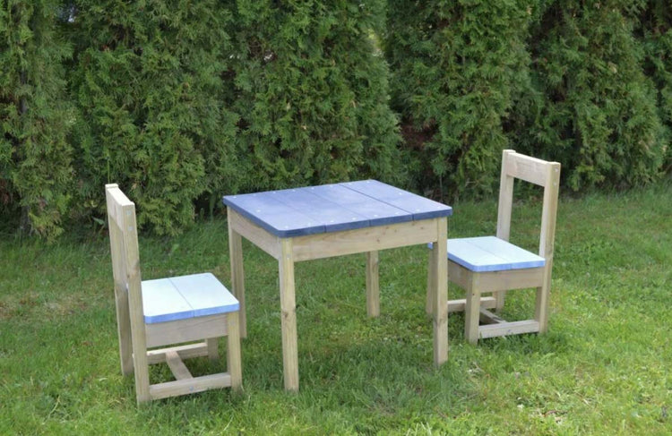 Wendi Toys. Σετ ξύλινο τραπεζάκι εξωτερικού χώρου με 2 καρεκλάκια