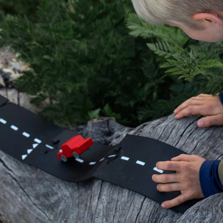 Waytoplay. Ξύλινο αυτοκίνητο με μηχανισμό pull back Κόκκινο