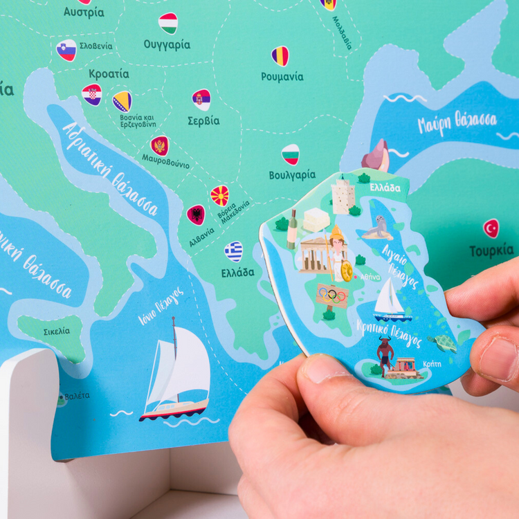 Cozykids - Μαγνητικός χάρτης παζλ Ευρώπη