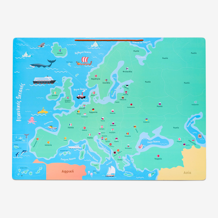 Cozykids - Μαγνητικός χάρτης παζλ Ευρώπη