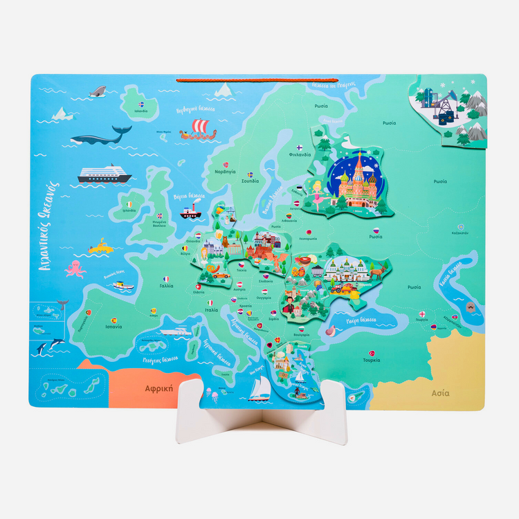 Cozykids - Μαγνητικός χάρτης παζλ Ευρώπη