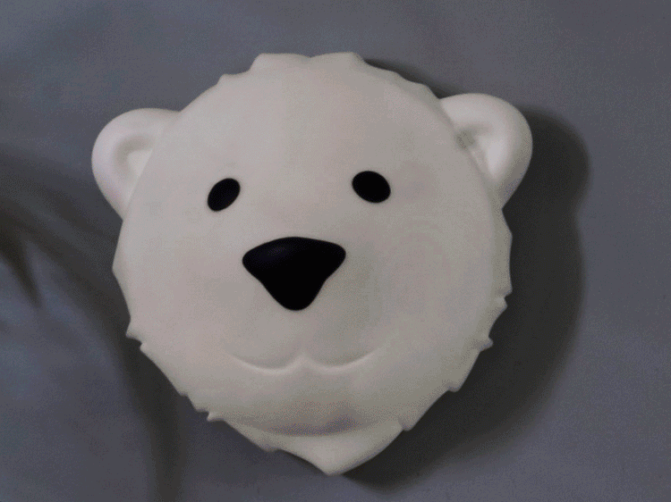 FLOW. Επιτοίχιο φωτιστικό νυχτός Αρκούδος Bjorn (λευκό)