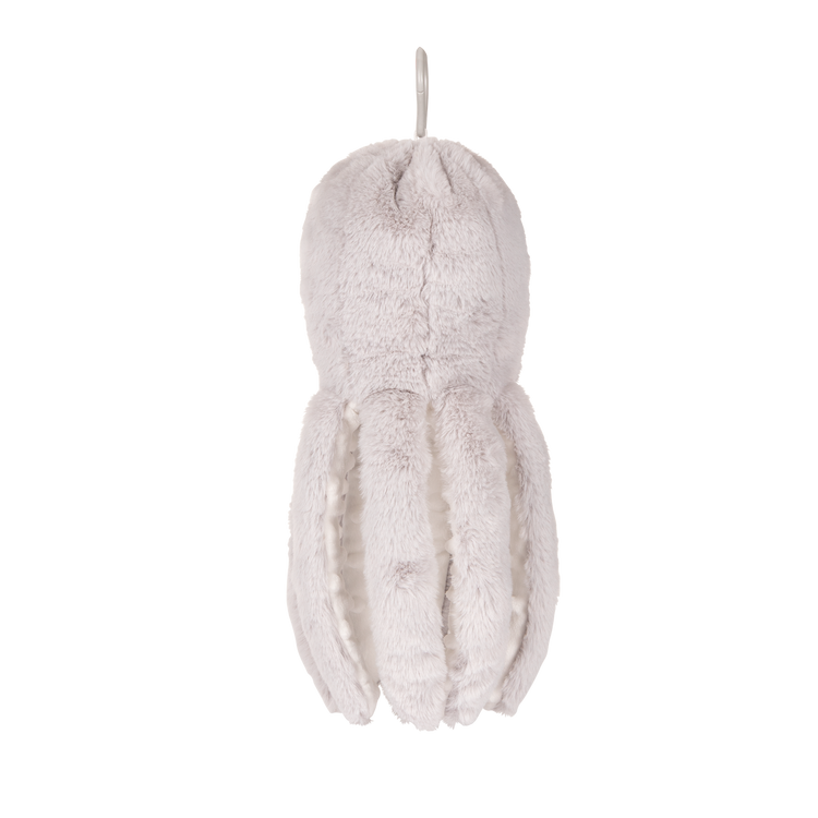 FLOW. Υφασμάτινο χταπόδι Olly με λευκούς ήχους & μουσική (απαλό γκρι)