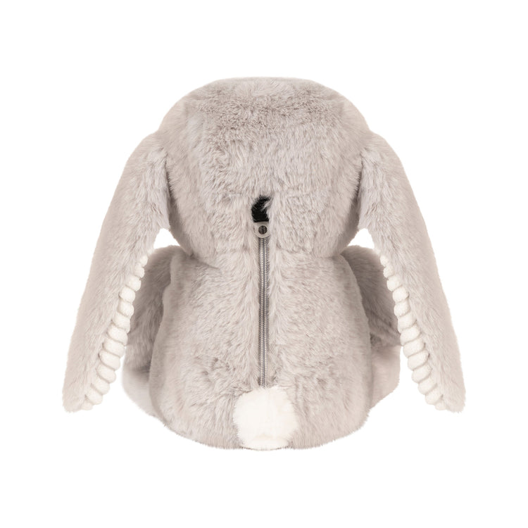 FLOW. Υφασμάτινο λαγουδάκι Milo με λευκούς ήχους & μουσική (απαλό γκρι)