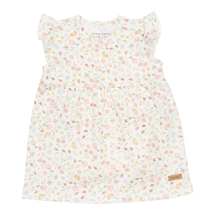 LITTLE DUTCH. Αμάνικο φορεματάκι με βολάν Flowers & Butterflies