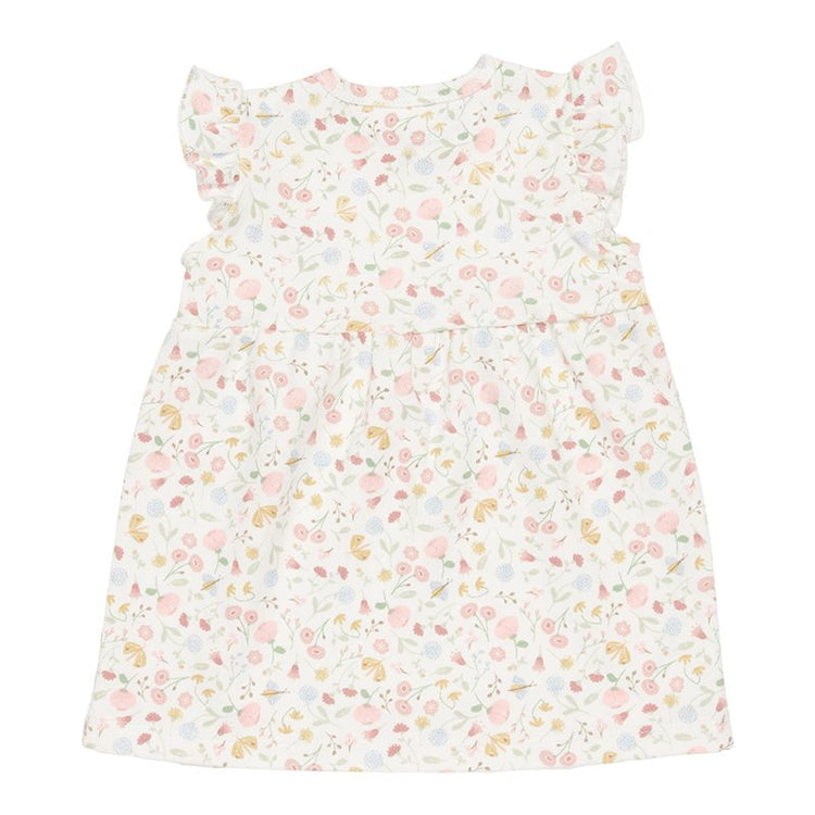 LITTLE DUTCH. Αμάνικο φορεματάκι με βολάν Flowers & Butterflies