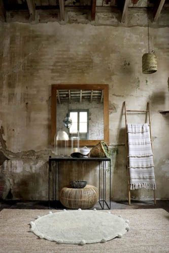 Lorena Canals. Χαλί δωματίου Bubbly στρόγγυλο (natural-olive) 120