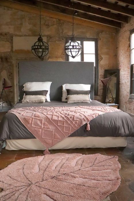 Lorena Canals. Χαλί δωματίου Φύλλο Monstera Vintage Nude. 120X180