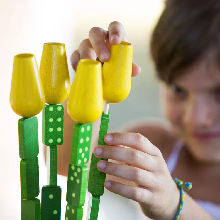 MILANIWOOD. Ξύλινο επιτραπέζιο παιχνίδι Ντόμινο Τουλίπες