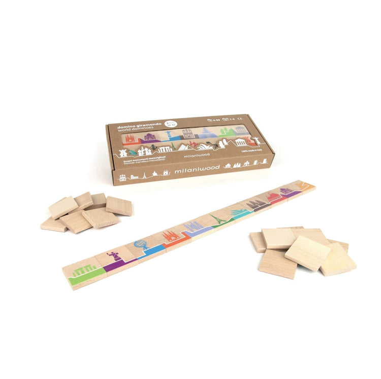 MILANIWOOD. Ξύλινο επιτραπέζιο παιχνίδι «Ντόμινο του κόσμου»