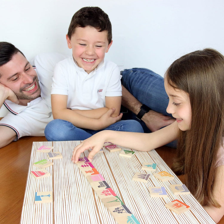 MILANIWOOD. Ξύλινο επιτραπέζιο παιχνίδι «Ντόμινο του κόσμου»