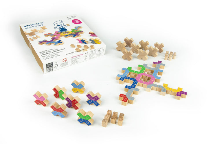 MILANIWOOD. Ξύλινο επιτραπέζιο παιχνίδι Κόλλα πέντε