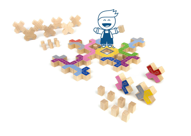 MILANIWOOD. Ξύλινο επιτραπέζιο παιχνίδι Κόλλα πέντε