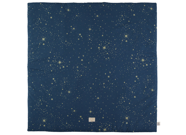 NEW ELEMENTS. Colorado Square Playmat - Gold stella/ Night blue