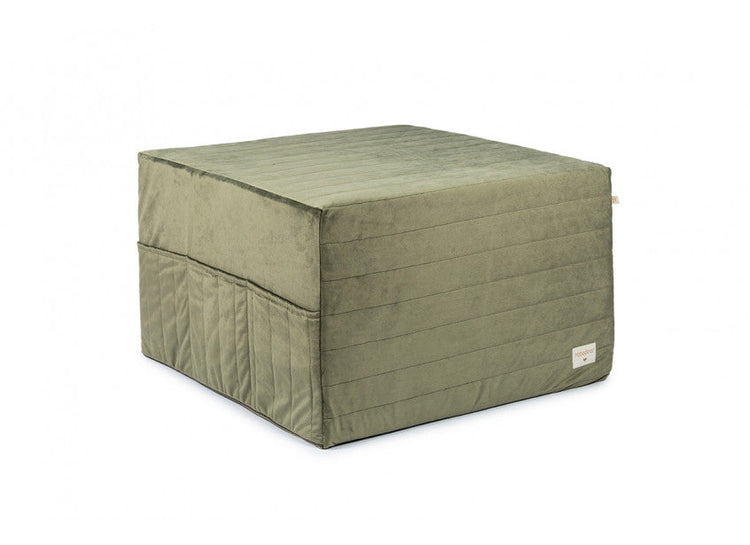 VELVET. Αναδιπλούμενο στρωματάκι - πουφ Olive Green