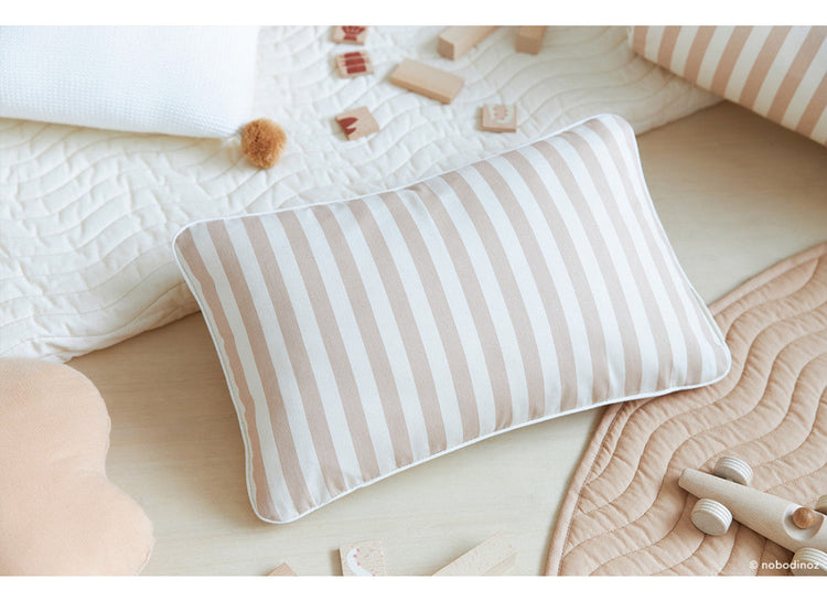 ST GERMAIN. Μαξιλάρι Jazz Taupe Stripes/ Natural 45X30