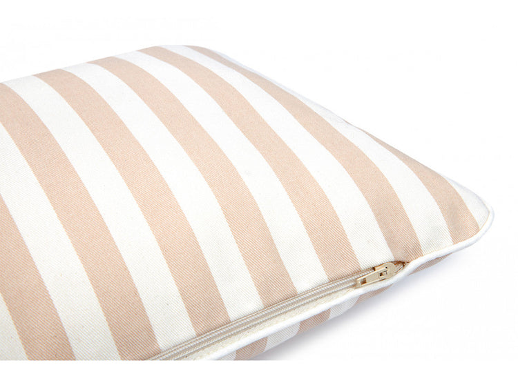 ST GERMAIN. Μαξιλάρι Jazz Taupe Stripes/ Natural 45X30