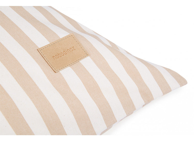 ST GERMAIN. Μαξιλάρι Jazz Taupe Stripes/ Natural 45X30