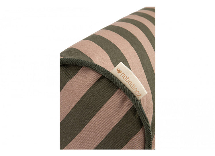 MAJESTIC. Μαξιλάρι κυλινδρικό Green Taupe Stripes 50x18 εκ.