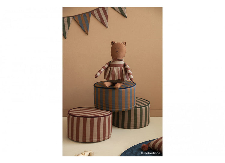 MAJESTIC. Στρογγυλό κάθισμα Marsala Taupe Stripes