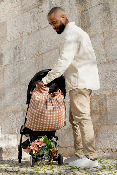 HYDE PARK. Storage stroller bag Terracotta Checks – Cozykids.gr